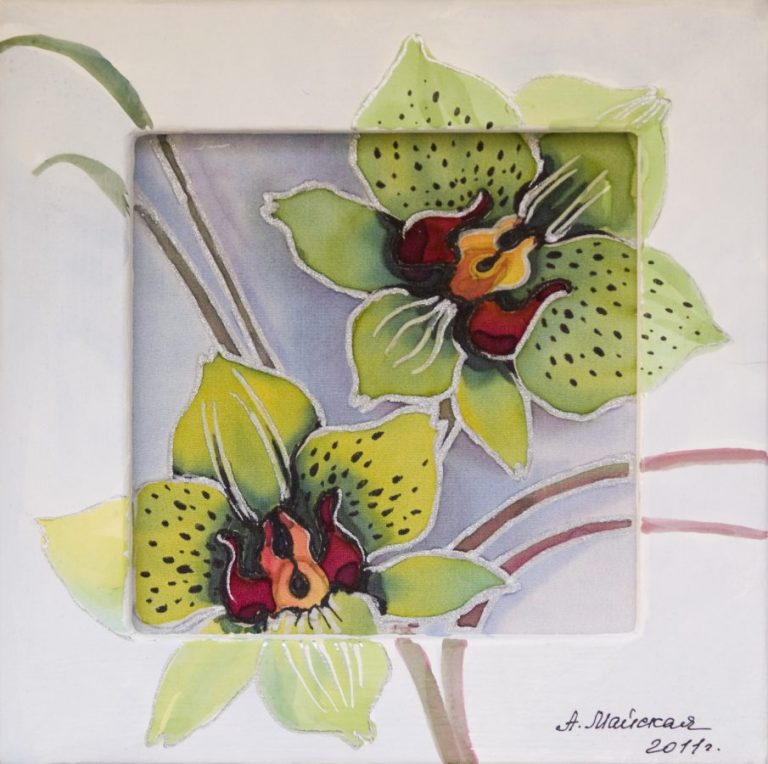 миниатюра "2 зеленых орхидеи"